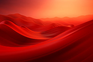 红色飘带丝滑质感背景图