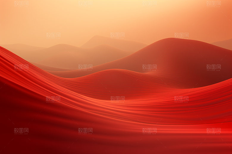 红色飘带喜庆丝滑背景图