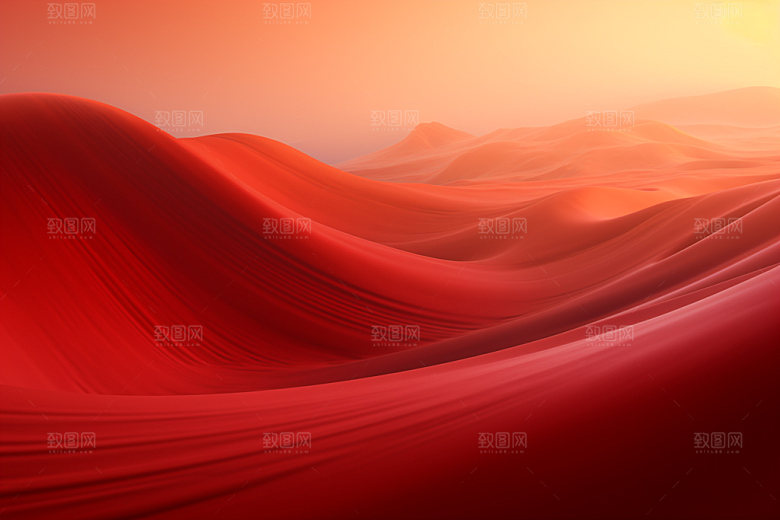 红色飘带喜庆丝绸背景图