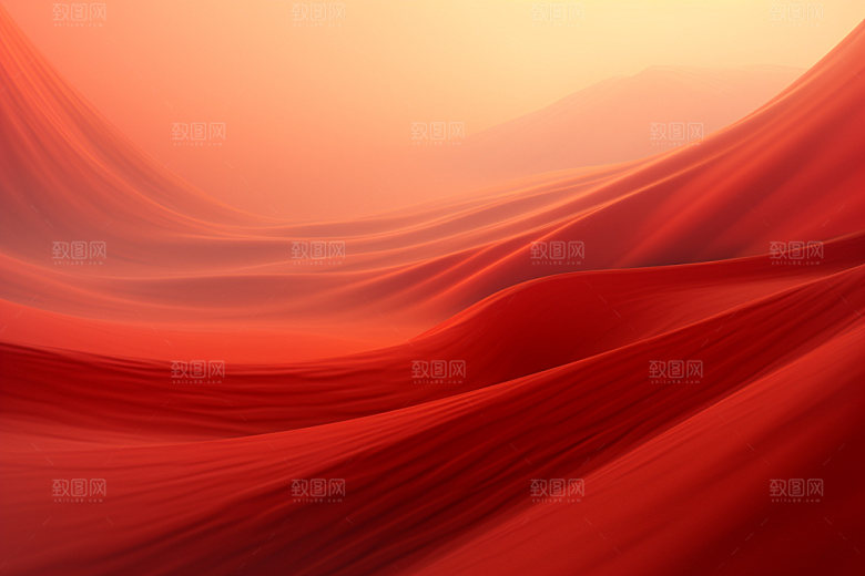 红色飘带简约喜庆背景图
