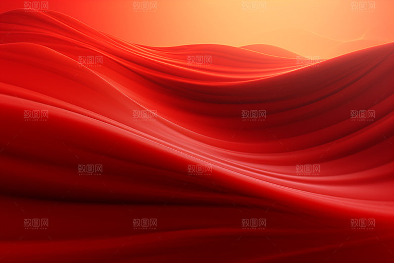红色飘带简约喜庆背景图