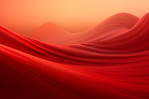 红色飘带简约抽象背景图
