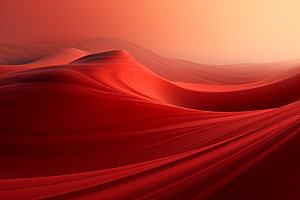 红色飘带丝绸质感背景图