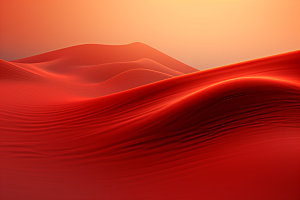 红色飘带抽象丝滑背景图