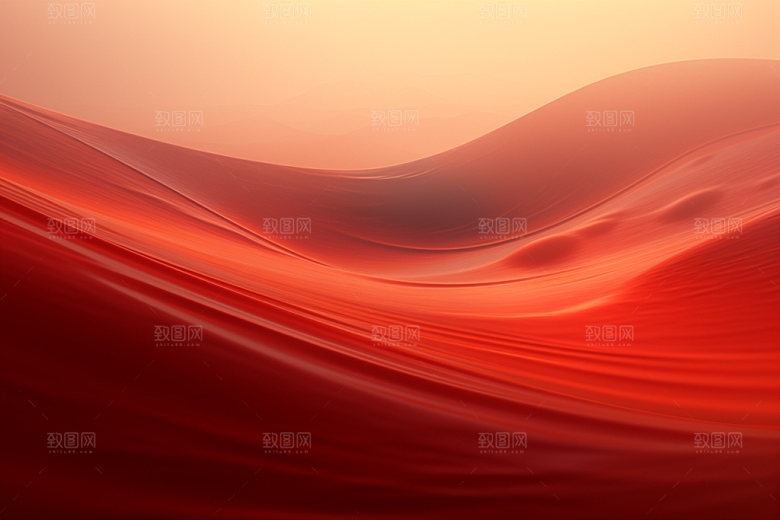 红色飘带丝滑海报背景图