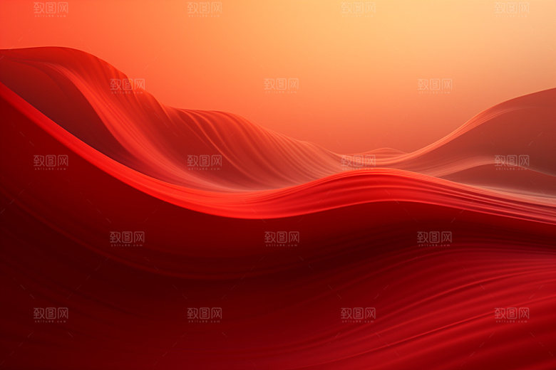 红色飘带大红展板背景图