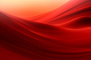 红色飘带质感大红背景图
