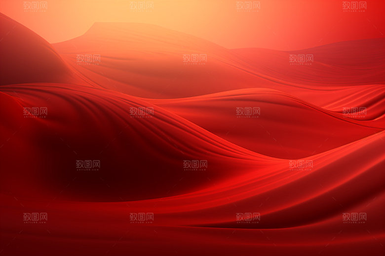 红色飘带展板丝滑背景图