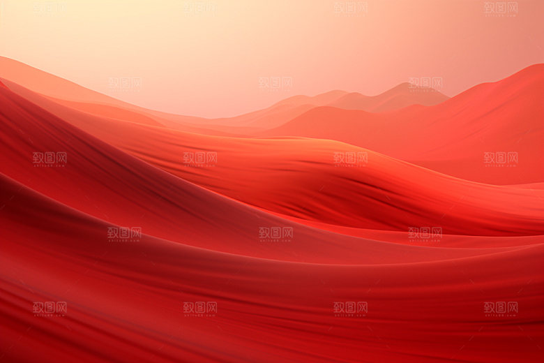 红色飘带丝绸展板背景图