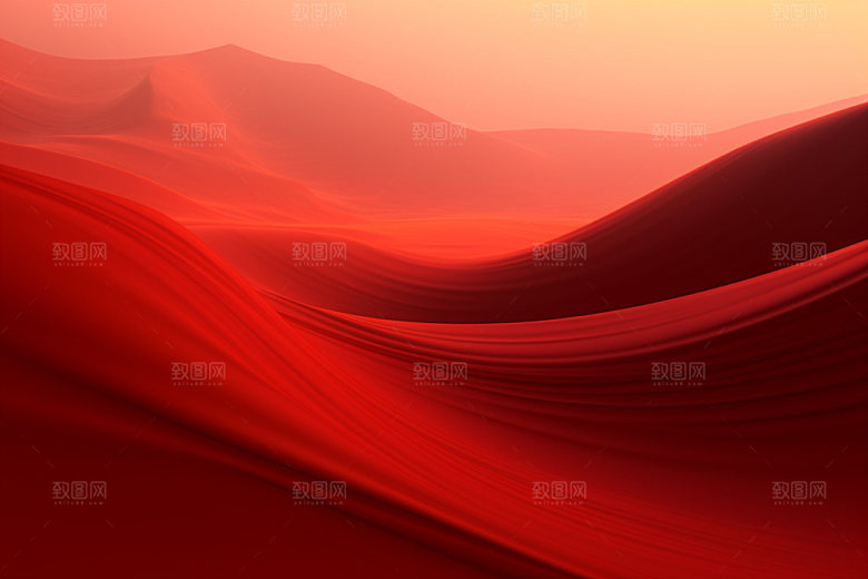 红色飘带喜庆丝滑背景图