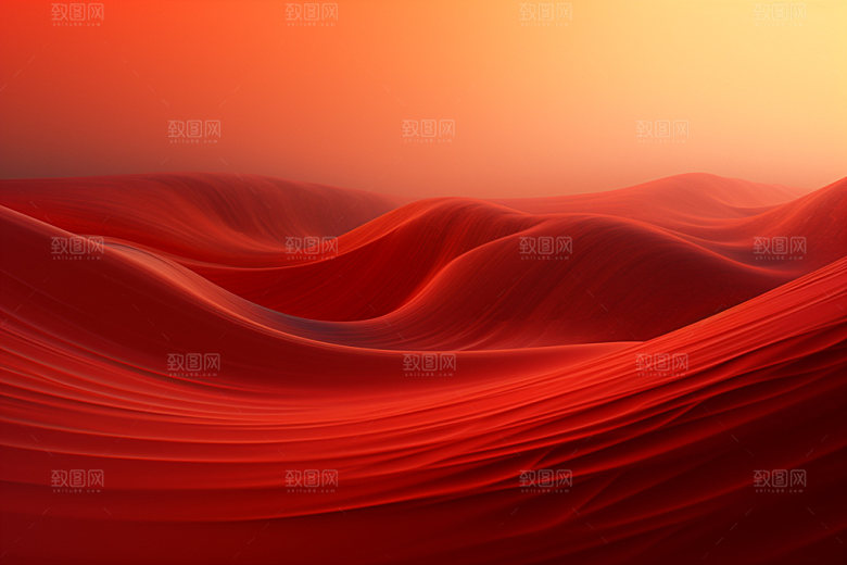 红色飘带喜庆丝绸背景图