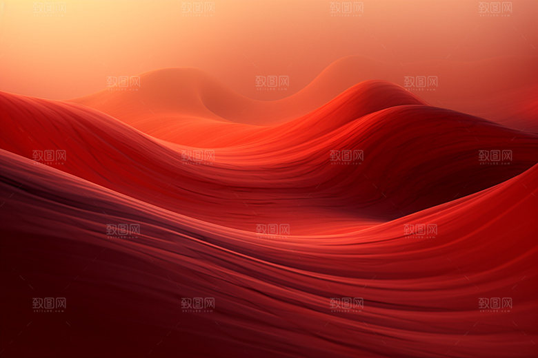 红色飘带丝滑喜庆背景图