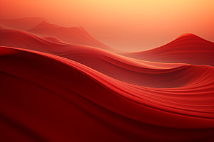 红色飘带质感大气背景图