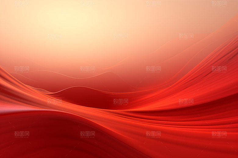 红色飘带大气简约背景图