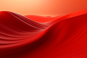 红色飘带展板大红背景图