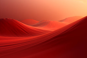 红色飘带质感抽象背景图