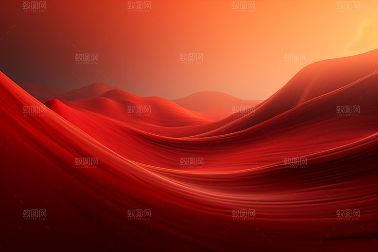 红色飘带大红喜庆背景图