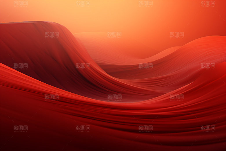 红色飘带抽象党建背景图