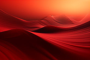 红色飘带丝滑大气背景图