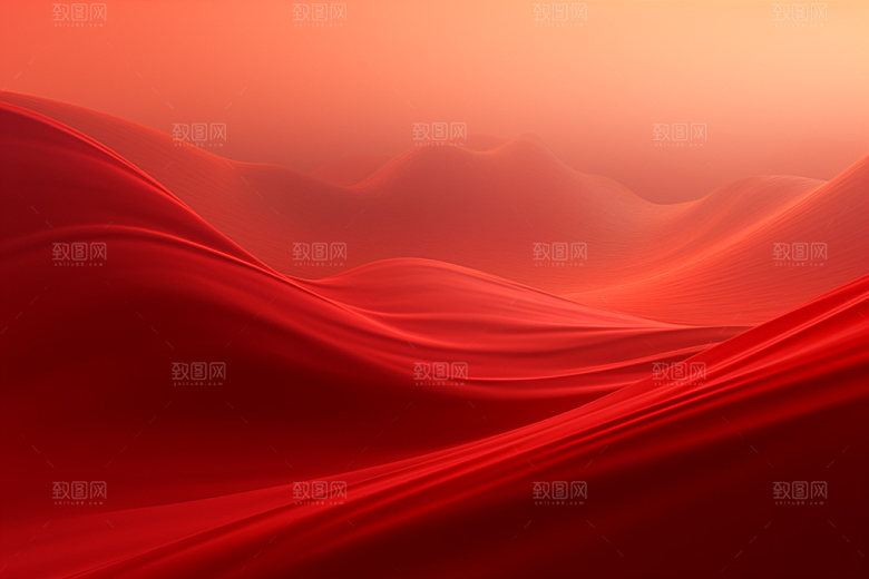 红色飘带喜庆丝绸背景图