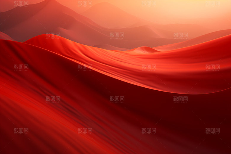 红色飘带丝绸党建背景图