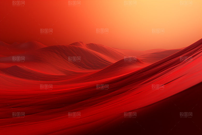 红色飘带年会大气背景图