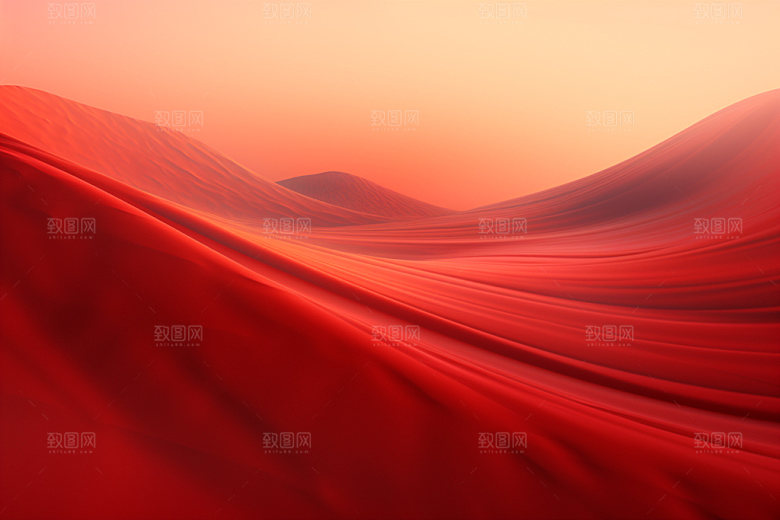 红色飘带丝绸展板背景图