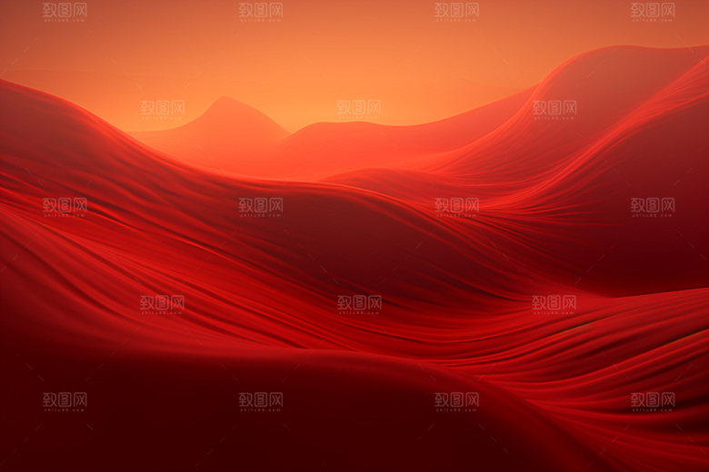 红色飘带简约展板背景图