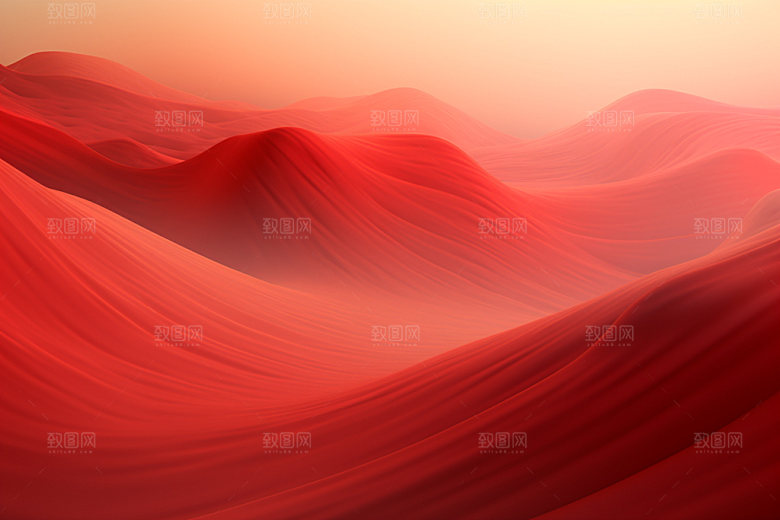 红色飘带丝绸年会背景图