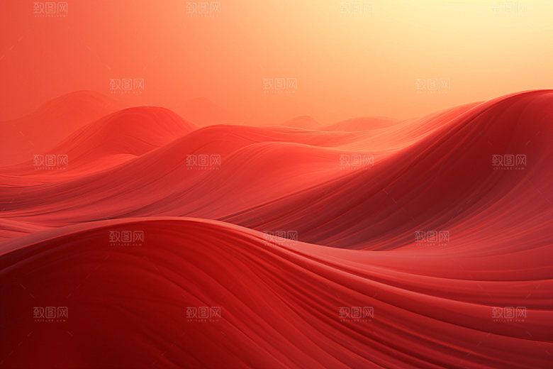 红色飘带喜庆丝滑背景图