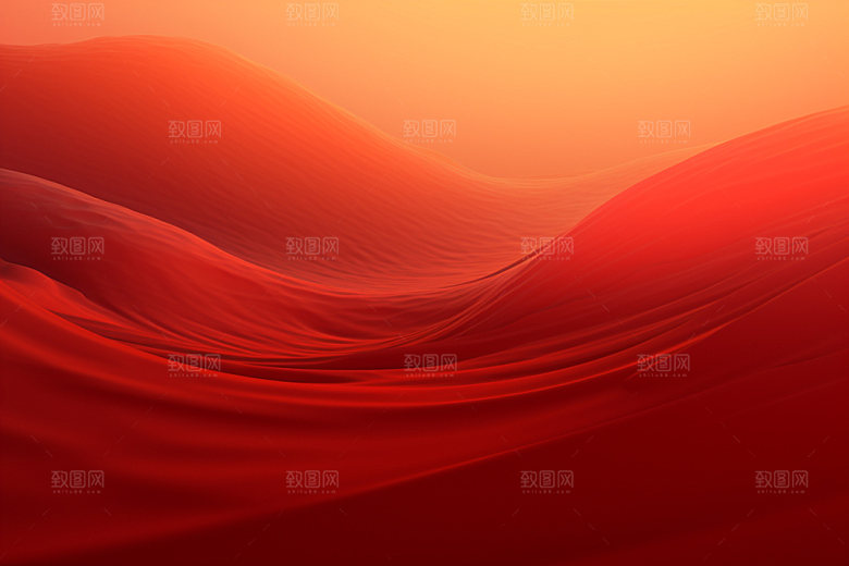 红色飘带丝滑大气背景图