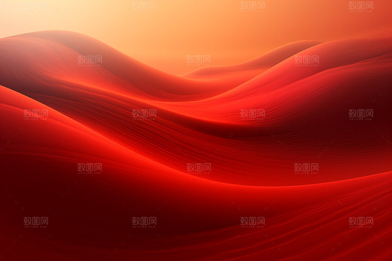 红色飘带年会丝绸背景图
