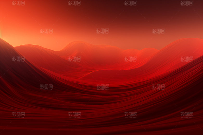 红色飘带年会大气背景图
