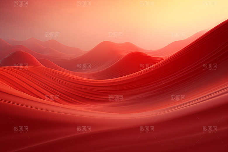 红色飘带丝绸党建背景图