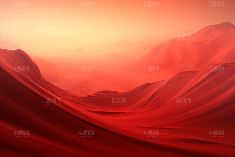 红色飘带年会党建背景图
