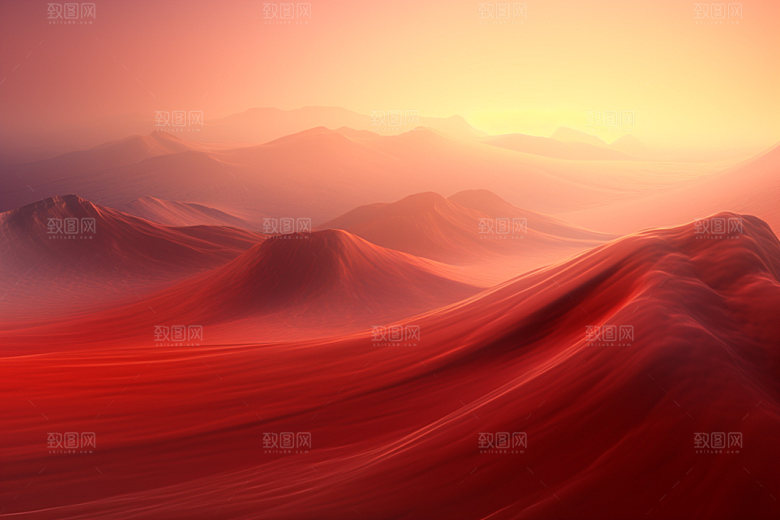 红色飘带大气大红背景图