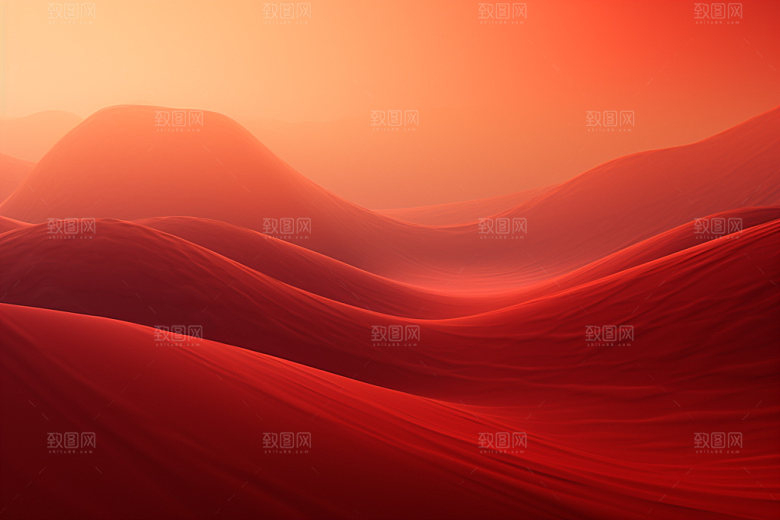 红色飘带大红简约背景图