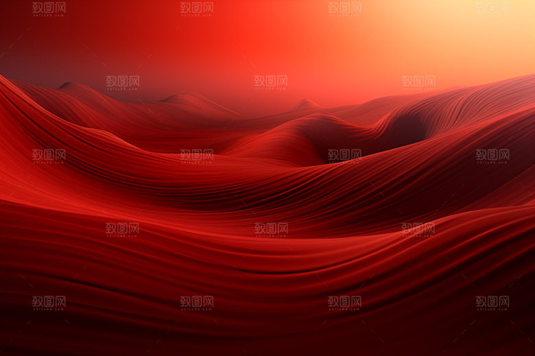 红色飘带海报喜庆背景图