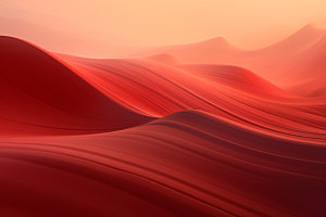 红色飘带抽象丝绸背景图