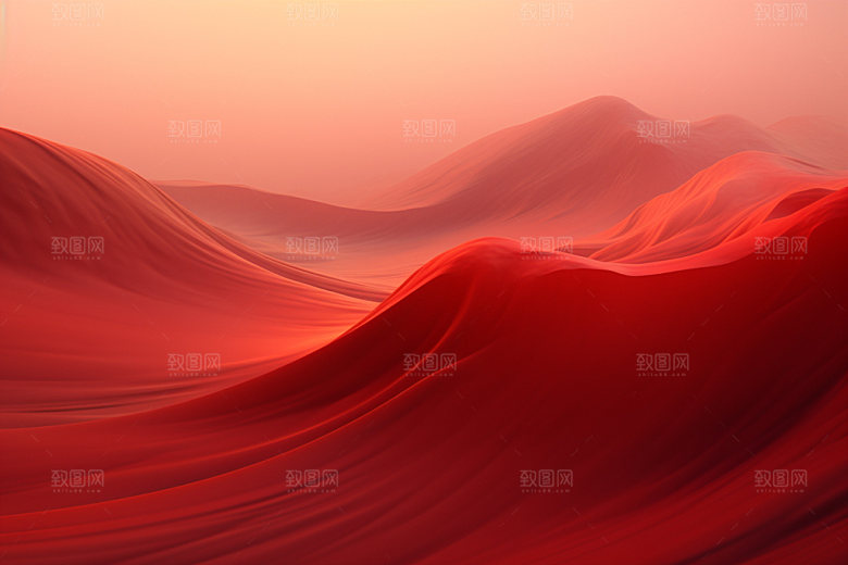 红色飘带质感展板背景图