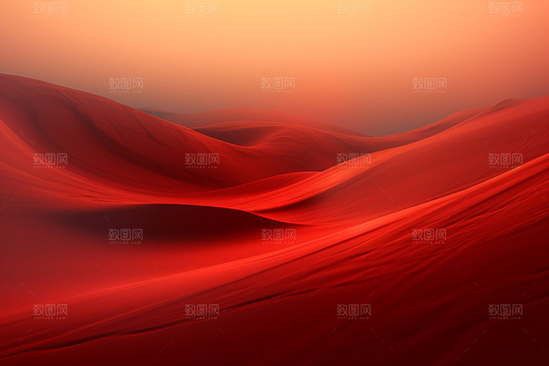 红色飘带抽象海报背景图