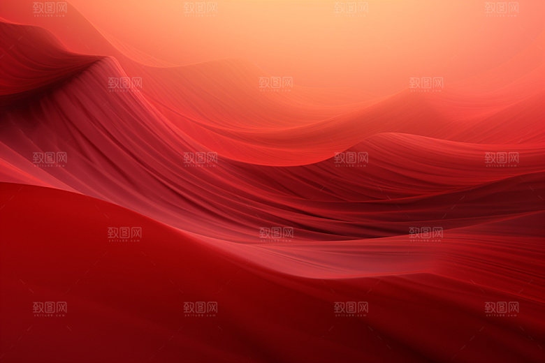 红色飘带海报喜庆背景图