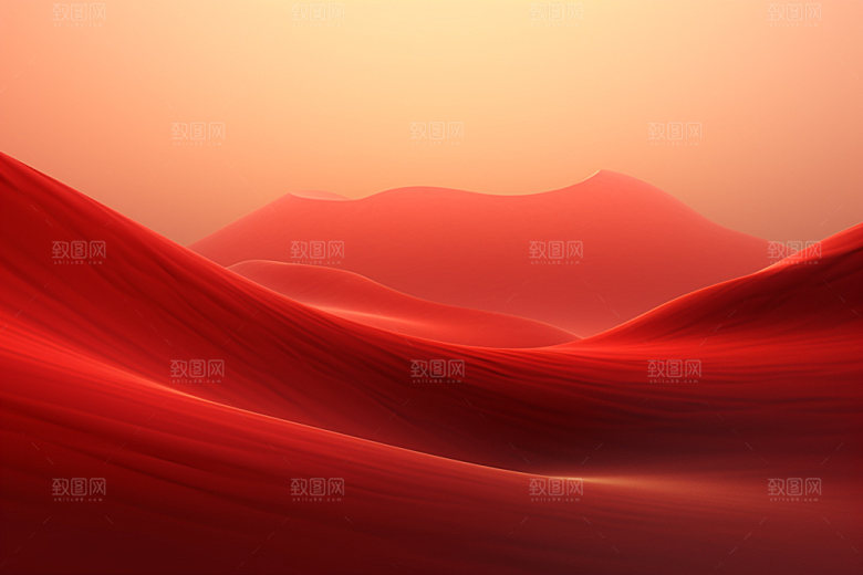 红色飘带党建年会背景图
