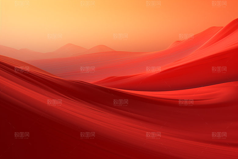 红色飘带抽象喜报背景图