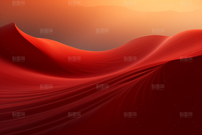 红色飘带丝绸喜庆背景图