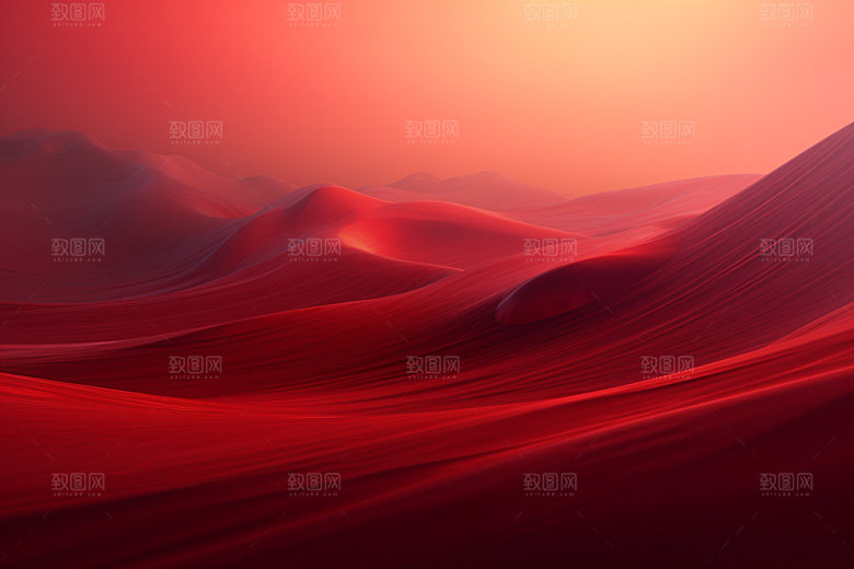 红色飘带质感喜庆背景图