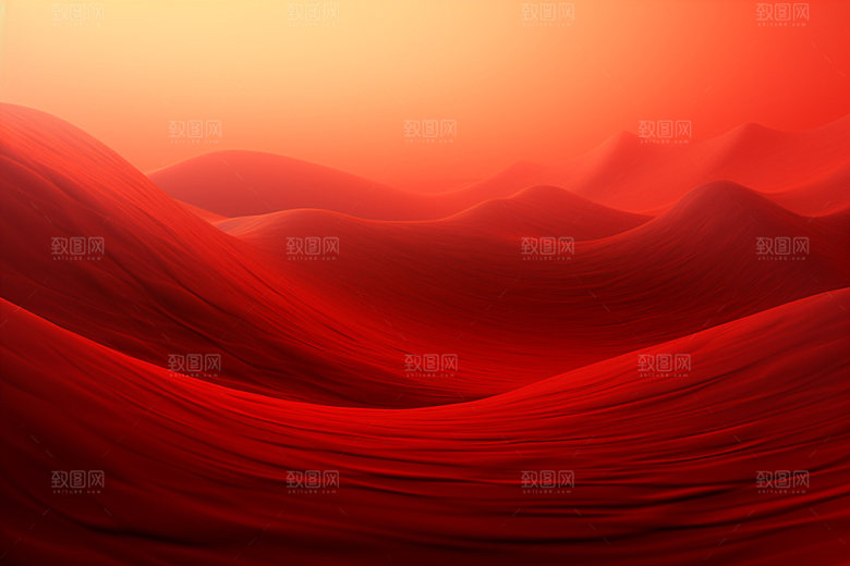 红色飘带丝绸年会背景图