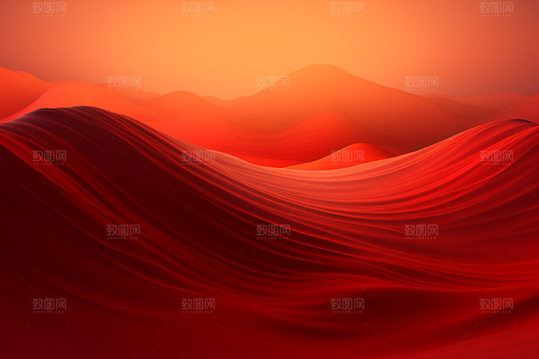 红色飘带简约展板背景图