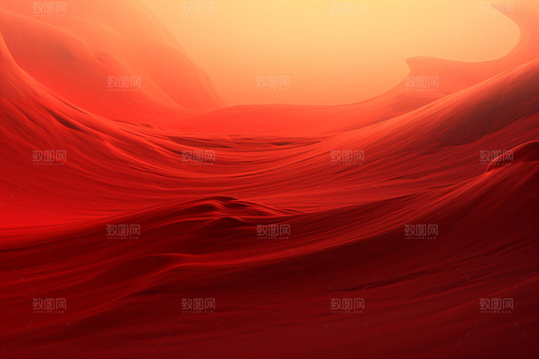 红色飘带年会简约背景图
