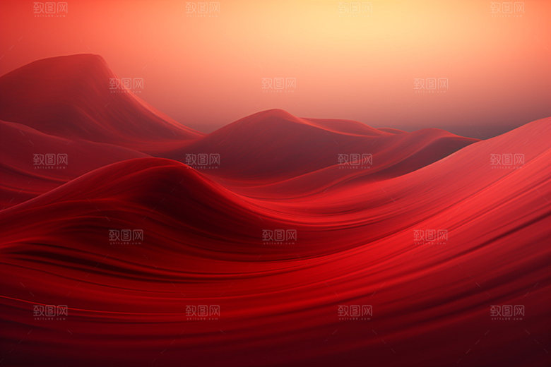 红色飘带喜庆质感背景图
